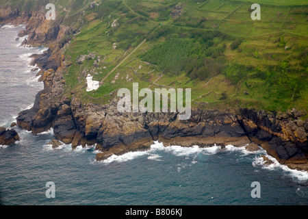 Tater du Leuchtturm in der Nähe von später cornwall Stockfoto