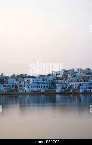Pushkar, Holy See am Heiligen Stadt, Camel Fair, Pushkar, Rajasthan, Indien, Asien, Sonnenuntergang Stockfoto