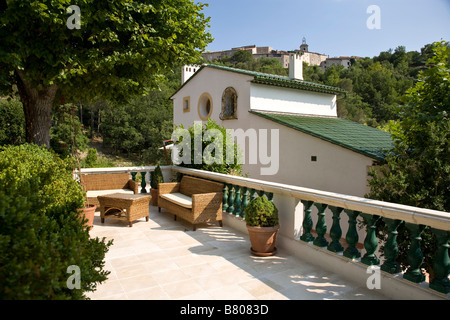 Süden von Frankreich Urlaub Villa Terrasse Stockfoto