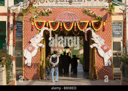 Eingang-Rani Sati Tempel Jhunjhunu Rajasthan Indien Stockfoto