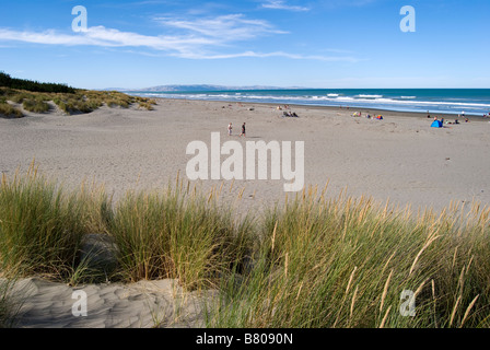 Woodend Strand, Woodend, Waimakariri District, Canterbury, Neuseeland Stockfoto