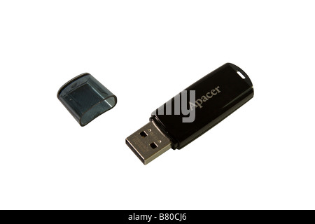 USB-Sticks, isoliert auf weiss. Stockfoto