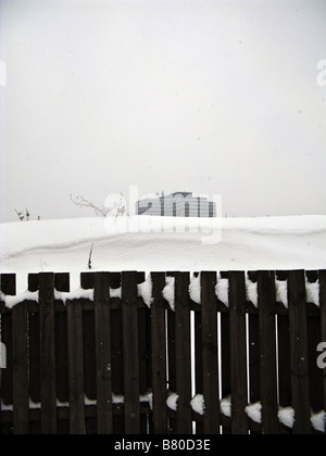 Charing Cross Hospital im Schnee Stockfoto