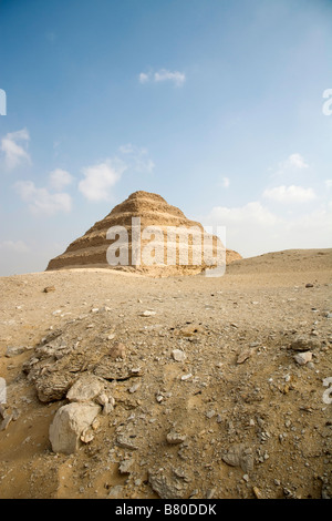 Die Stufenpyramide, Saggara Pyramide, Altes Ägypten, Reise Ägypten, Pyramiden von Gizeh, Gizeh, Kairo, Kulturerbe, Archäologie Stockfoto