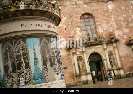 Str. Peters Kirche, Riga Lettland. Stockfoto