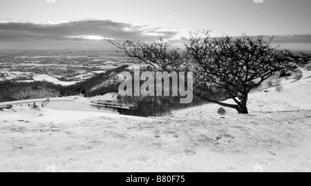 Winter auf den Malvern Hills, England Stockfoto