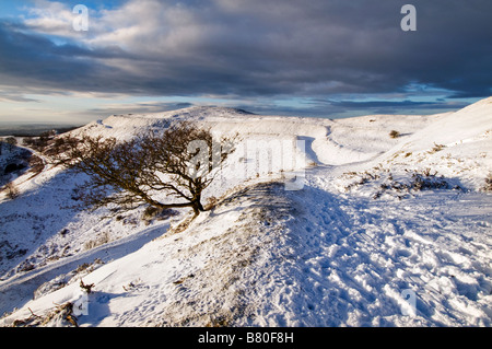 Winter auf den Malvern Hills, England Stockfoto