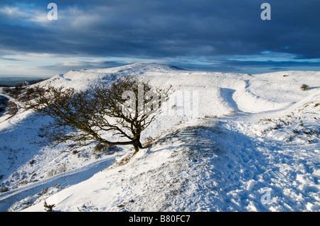 Winter auf den Malvern Hills, England Stockfoto