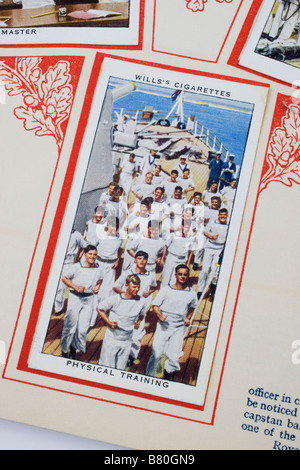 Karte der Zigarette Alben von W.D.H.O. & Wills mit Leben in der Marine Stockfoto