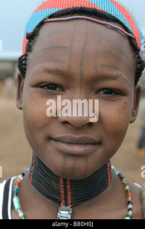 Aari Indianerin Omovalley Äthiopien Afrika Stockfoto
