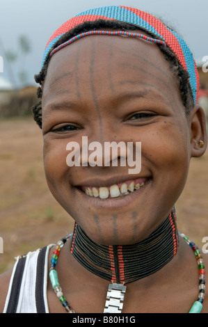 Aari Indianerin, Omovalley, Äthiopien, Afrika Stockfoto