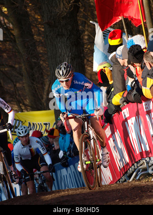 Italienische Konkurrent auf der Weltmeisterschaft Cyclecross in Hoogerheide Niederlande Stockfoto