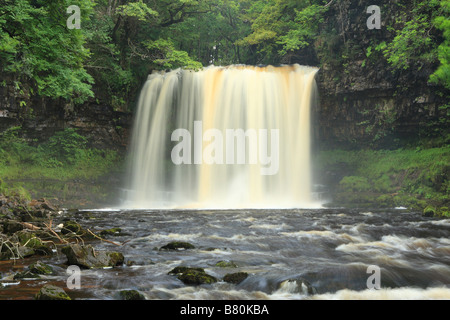 Sgŵd yr Eira, Afon Hepste, Ystradfellte, Brecon Beacons Stockfoto