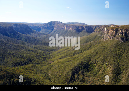 Grose Valley betrachtet von Evans Lookout in der Nähe von Blackheath Blue Mountains New South Wales Australien Stockfoto