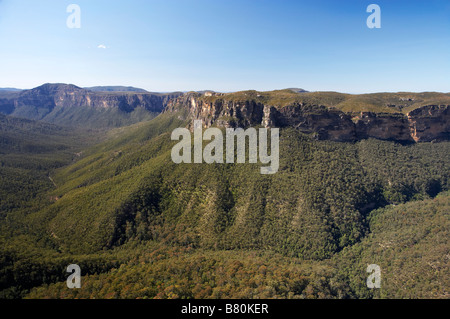 Grose Valley betrachtet von Evans Lookout in der Nähe von Blackheath Blue Mountains New South Wales Australien Stockfoto