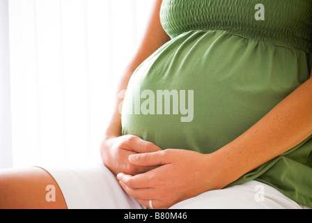 Porträt von schwangeren Bauch Stockfoto