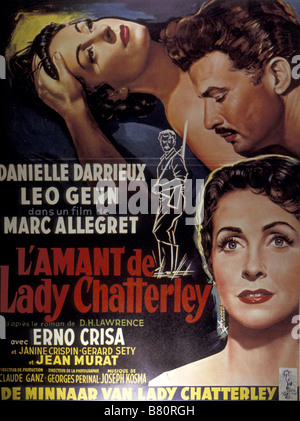 L'Amant de Lady Chatterley Lady Chatterley's Liebhaber Jahr: Frankreich 1955 - Regie: Marc Allégret Filmplakat (Fr) Stockfoto