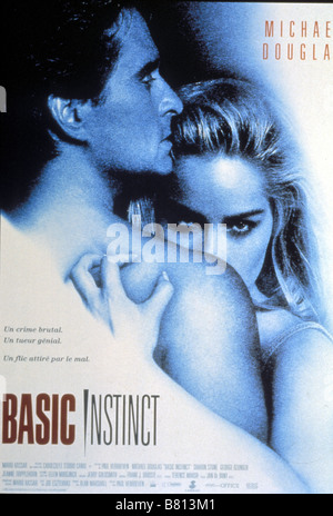 Basic Instinct Jahr: 1992 USA Regie: Paul Verhoeven Film Poster (Fr) Stockfoto