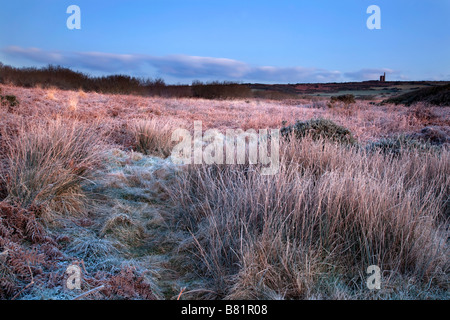 Ding-Dong-Mine in Frost Winter cornwall Stockfoto