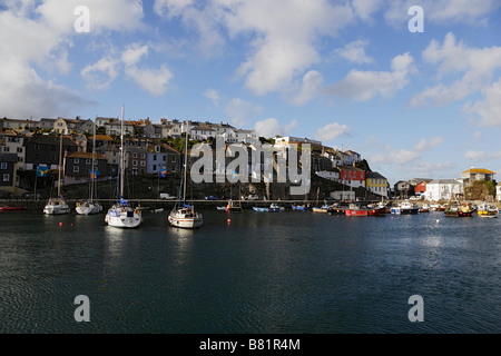 Angelboote/Fischerboote im Hafen von Mevagissey Cornwall England United Kingdom Stockfoto