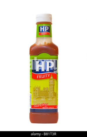 Kunststoff-Flasche HP fruchtig milden und würzigen braunen Sauce Stockfoto