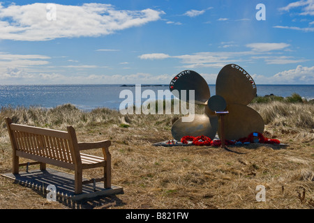 Denkmal für die Atlantic Conveyor versenkt während des Falkland-Krieg 1982 Stockfoto