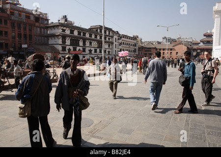 Blick vom Basantapur Durbar Stockfoto