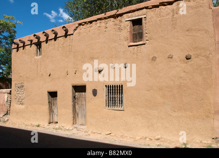 La Casa Viejo de Analco das älteste Haus in den USA Santa Fe New Mexico USA Stockfoto