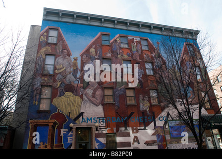 Die Spirit of East Harlem Wandgemälde im El Barrio auf der Lexiington Avenue Stockfoto