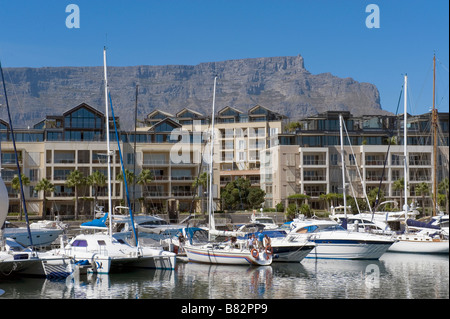 Yachten im Hafen von Victoria und Alfred Waterfront Kapstadt Südafrika Stockfoto