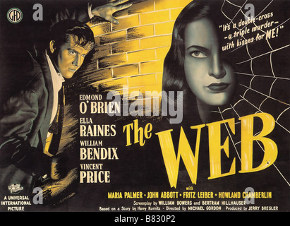 Das Web Das Web Jahr: 1947 - USA Ella Raines Affiche, Poster Regie: Michael Gordon Stockfoto