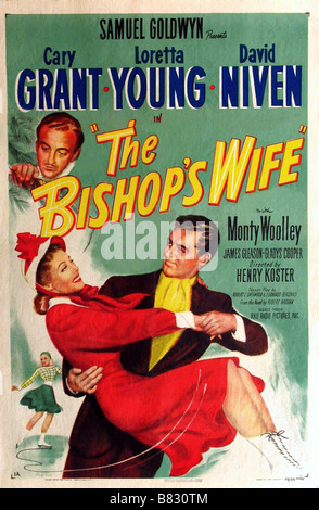 Der Bischof Frau Jahr: 1947 USA Regie: Henry Koster Cary Grant, Loretta Young Film Poster (USA) Stockfoto