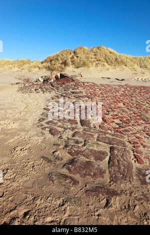 Reste der historischen Rettungsstation Formby Zeitpunkt Stockfoto