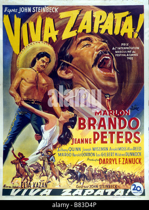 Viva Zapata! Jahr: 1952 - USA Regie: Elia Kazan Filmplakat (FR) Stockfoto