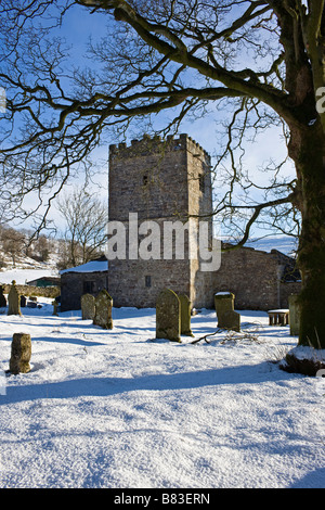 St. Michael und alle Engel Kirche, Hubberholme, Yorkshire Dales National Park UK Stockfoto