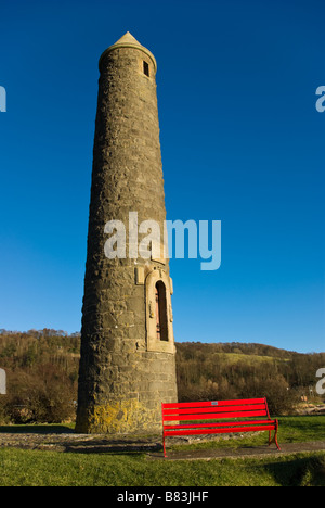 Bleistift-Denkmal zur Schlacht von Largs in Urlaub Stadt Largs an der Küste von Ayrshire in Schottland Stockfoto
