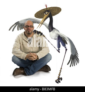 David Cross stimmen Kran Kung Fu Panda Jahr: 2008 - USA Regie: Mark Osborne, John Stevenson Animation Stockfoto