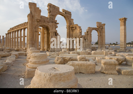 Die römischen Ruinen von Palmyra, Syrien Stockfoto