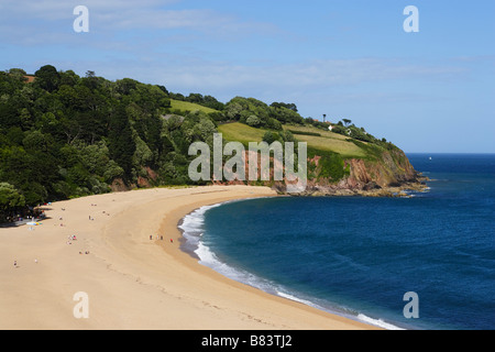 Blick über Blackpool Sands Devon England Großbritannien Stockfoto