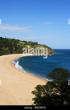 Blick über Blackpool Sands Devon England Großbritannien Stockfoto