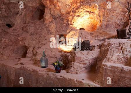 Dugout Motel Comfort Inn, Coober Pedy, Südaustralien. Stockfoto