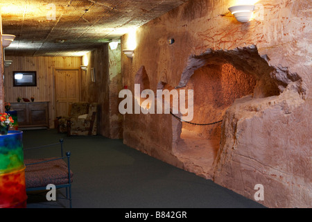 Dugout Motel Comfort Inn, Coober Pedy, Südaustralien. Stockfoto