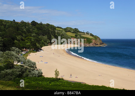 Blick über Blackpool Sands Devon England Großbritannien Stockfoto