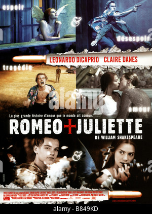 Romeo und Julia Jahr: 1996 USA, Claire Danes, Leonardo DiCaprio Regisseur: Baz Luhrmann Film Poster Stockfoto