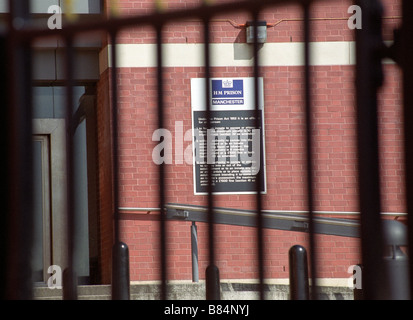 Eingang zum HMP Manchester. Stockfoto