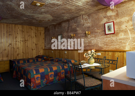 Dugout Motel Comfort Inn, Coober Pedy, Südaustralien. Stockfoto