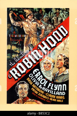Die Abenteuer des Robin Hood Jahr: 1938 - USA Regie: Michael Curtiz, William Keighley Film Poster Stockfoto