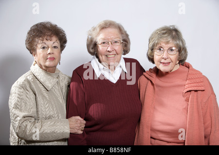 Porträt einer reifen Frau im studio Stockfoto