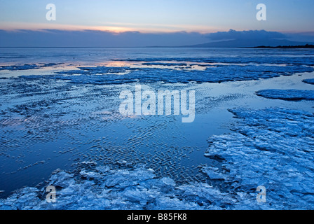 Eis am Solway Firth Stockfoto