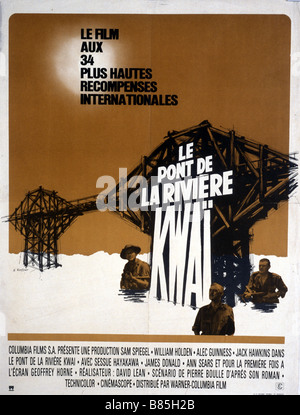 Die Brücke am Kwai Jahr: 1957 Großbritannien Regie: David Lean Filmplakat (Fr) Stockfoto